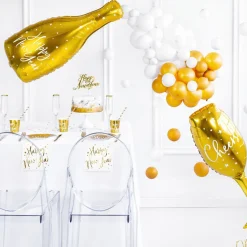 PARTYDECO Balon New Year Metalizowany Butelka 32X82 Cm