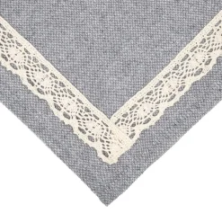 HOMLA Bieznik Maya Bawelniany Z Koronka Szary 40X160 Cm
