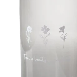 HOMLA Butelka Emoji Czarna Z Kwiatkami 1,2 L