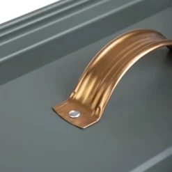 HOMLA Chlebak Escille Metalowy Zielony 34X21X18 Cm