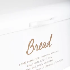 HOMLA Chlebak Escille Metalowy Bialy 33X19X15 Cm