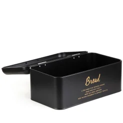 HOMLA Chlebak Escille Metalowy Czarny 33X19X15 Cm