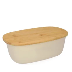 HOMLA Chlebak Nores Z Bambusowa Pokrywka 37X22X14 Cm
