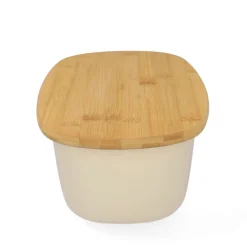HOMLA Chlebak Nores Z Bambusowa Pokrywka 37X22X14 Cm