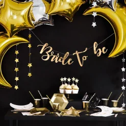 PARTYDECO Dekoracja Stars Do Muffinek Zlote Gwiazdki 6 Szt. 11,5 Cm