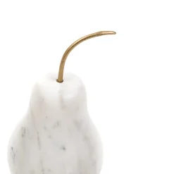 HOMLA Dekoracja Stojaca Marble Gruszka Marmurowa 7X7X12 Cm