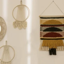 HOMLA Dekoracja Wiszaca Danto Z Zielonymi Wzorami 40X70 Cm