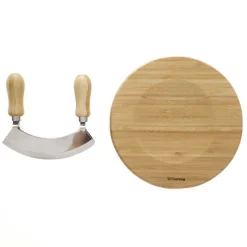 HOMLA Deska Bambou Okragla Z Nozykiem Do Ziol 20X1,6 Cm