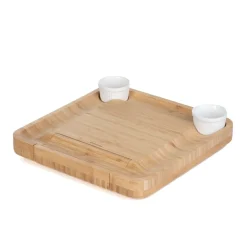 HOMLA Deska Rumi Do Serwowania Z Miseczkami I Nozykami 33X33 Cm