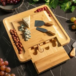 HOMLA Deska Rumi Do Serwowania Z Miseczkami I Nozykami 33X33 Cm