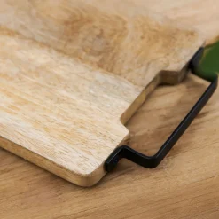 HOMLA Deska Soser Mango Drewniana Z Metalowym Uchwytem 41X18 Cm