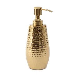 HOMLA Dozownik Kerala Zloty Z Ozdobnymi Wytloczeniami 6X6X20 Cm