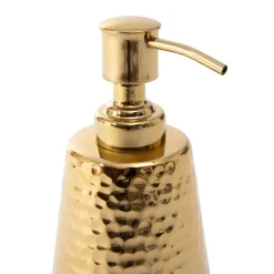 HOMLA Dozownik Kerala Zloty Z Ozdobnymi Wytloczeniami 6X6X20 Cm