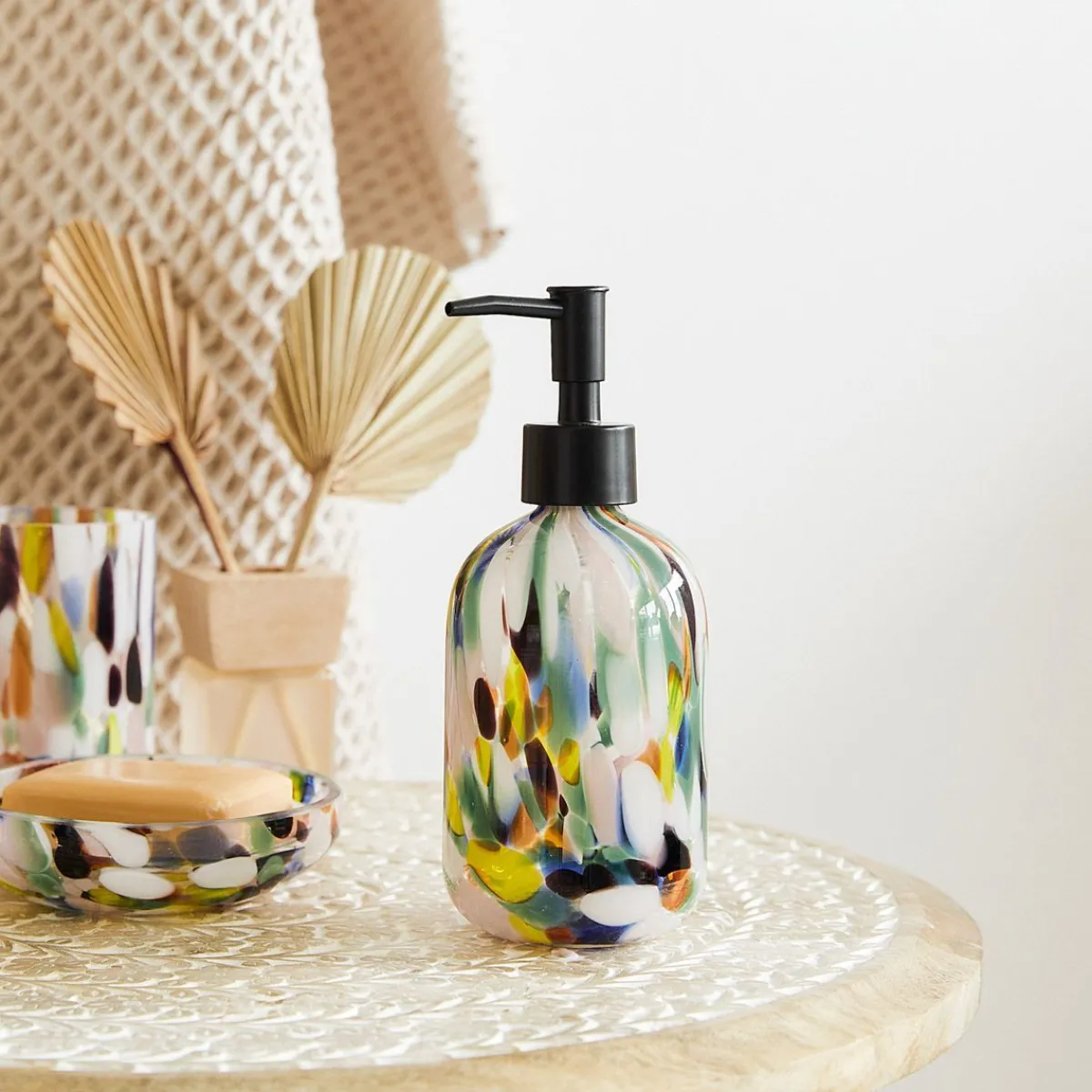 HOMLA Dozownik Rhory W Kolorowe Wzory 7.5X7.5X18 Cm