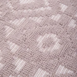 HOMLA Dywanik Dean Zakardowy Bezowy W Listki 50X70Cm