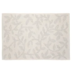 HOMLA Dywanik Lazienkowy Chelli Zakardowy Bezowy W Listki 50X70Cm