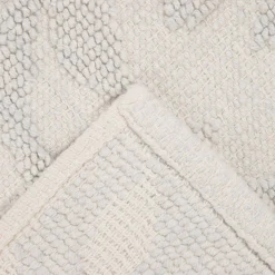 HOMLA Dywanik Lazienkowy Chelli Zakardowy Bezowy W Listki 50X70Cm