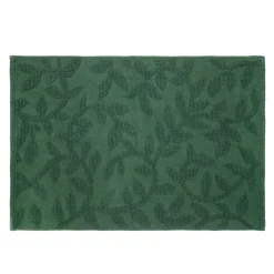 HOMLA Dywanik Lazienkowy Chelli Zakardowy Zielony W Listki 50X70Cm
