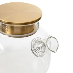 HOMLA Dzbanek Kubbe Z Szarym Uchem I Zlotym Wieczkiem 1 L