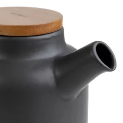 HOMLA Dzbanek Poline Z Akacjowym Wieczkiem Czarny 1L