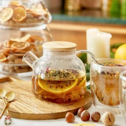 HOMLA Dzbanek Saffron Z Drewnianym Wieczkiem 1 L