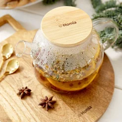 HOMLA Dzbanek Saffron Z Drewnianym Wieczkiem 1 L