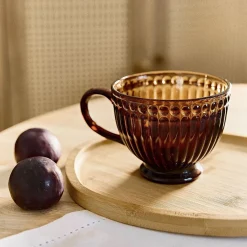 HOMLA Filizanka Barrel Bursztynowa Ze Zdobieniami 0.36