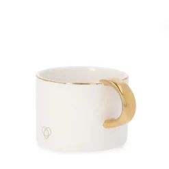 HOMLA Filizanka Bomlo Biala Matowa Ze Spodkiem I Lyzeczka 0,2 L