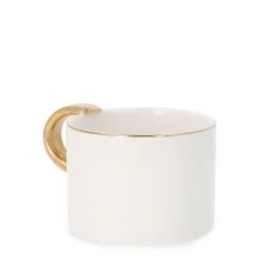 HOMLA Filizanka Bomlo Biala Matowa Ze Spodkiem I Lyzeczka 0,2 L