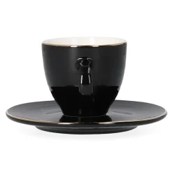 HOMLA Filizanka Ellie Ze Spodkiem Czarna 0,09 L