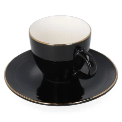 HOMLA Filizanka Ellie Ze Spodkiem Czarna 0,09 L