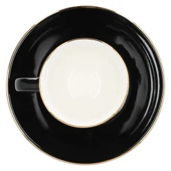 HOMLA Filizanka Ellie Ze Spodkiem Czarna 0,09 L