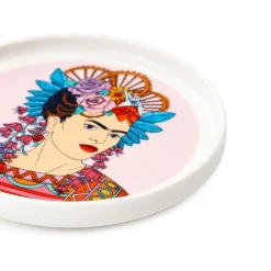 HOMLA Filizanka Frida Kahlo Do Espresso Ze Spodkiem Fioletowa 0,08 L