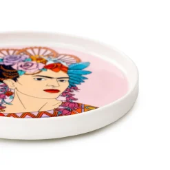 HOMLA Filizanka Frida Kahlo Ze Spodkiem Fioletowa 0,2 L