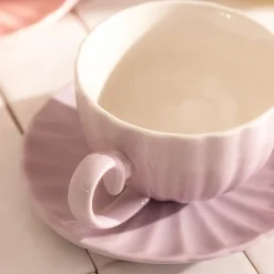 HOMLA Filizanka Mina Ze Spodkiem Fioletowa 0,28 L