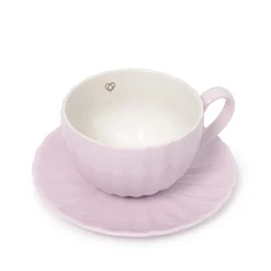 HOMLA Filizanka Mina Ze Spodkiem Fioletowa 0,28 L