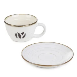 HOMLA Filizanka Mosha Ze Spodkiem Z Ziarenkiem Kawy 0,1 L