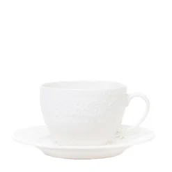 HOMLA Filizanka Sylia Duza Biala Z Ornamentem 0,25 L