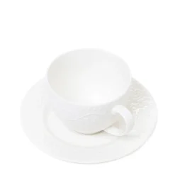 HOMLA Filizanka Sylia Duza Biala Z Ornamentem 0,25 L