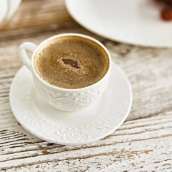 HOMLA Filizanka Sylia Mala Biala Z Ornamentem 0,09 L