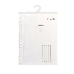 HOMLA Firanka Adi Z Pomponikami Biala 140X250 Cm