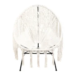 HOMLA Fotel Acapulco Bliss Makrama Ecru 93X73X85 Cm