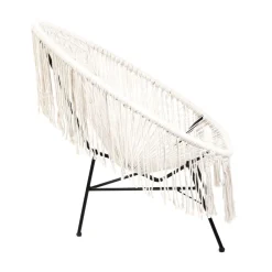 HOMLA Fotel Acapulco Bliss Makrama Ecru 93X73X85 Cm