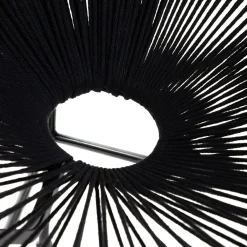 HOMLA Fotel Acapulco Bliss Makrama Czarna 93X73X85 Cm