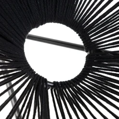 HOMLA Fotel Acapulco Spirit Makrama Czarna 93X73X85 Cm