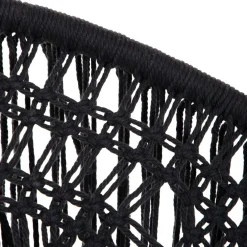 HOMLA Fotel Acapulco Spirit Makrama Czarna 93X73X85 Cm