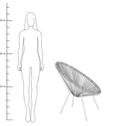 HOMLA Fotel Acapulco 93X73X85 Cm