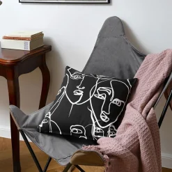 HOMLA Fotel Butterfly Z Metalowa Rama Welur 70X80X102 Cm