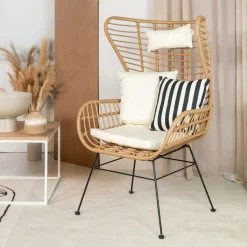 HOMLA Fotel Jardin Pleciony 70X80X110Cm