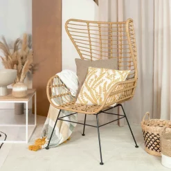 HOMLA Fotel Jardin Pleciony 70X80X110Cm